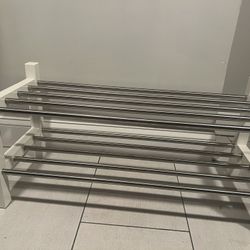 IKEA metal and wood racks 31.5 inches