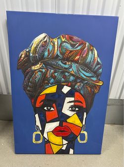 Colorful Abstract Portrait Painting