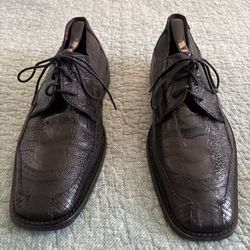 David X Exotic Genuine Ostrich Leg And Lizard Dress Shoes Men Size 10 $35 OBO