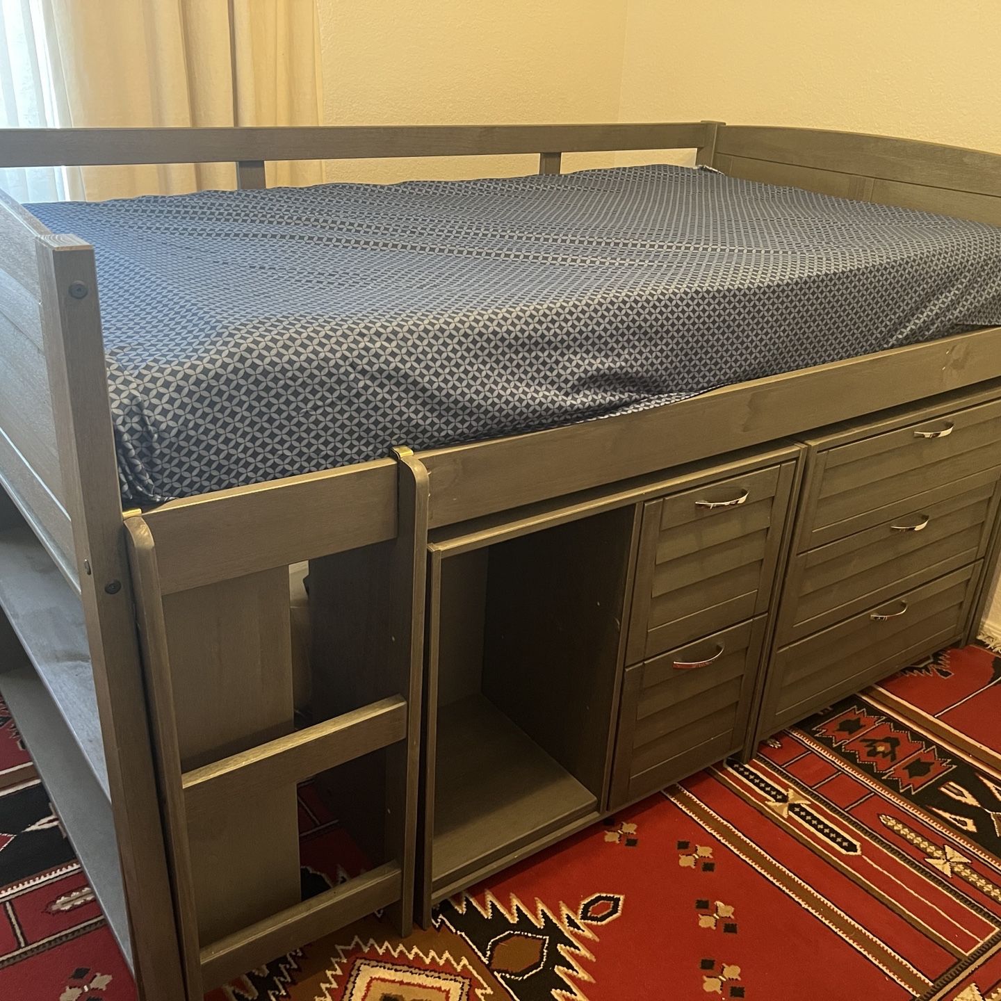 Bunk Bed/captains Bed (with Twin Mattress)