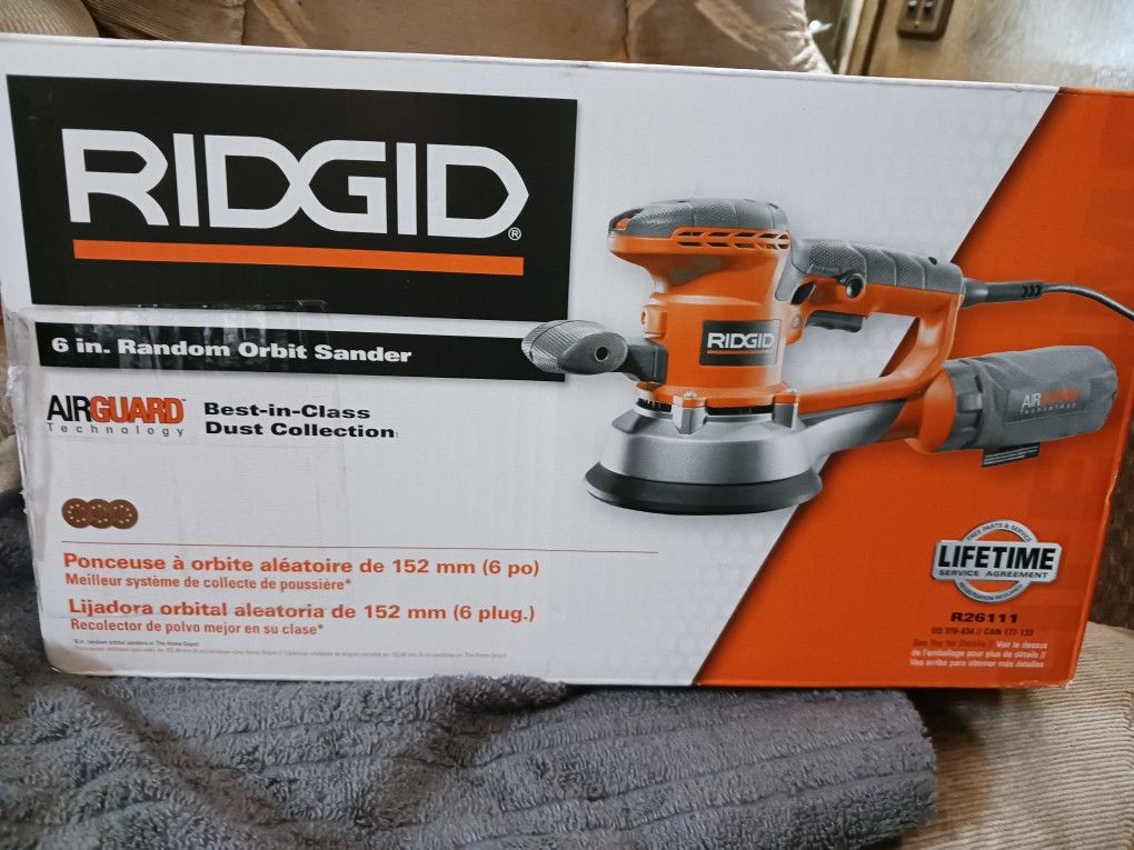 RIDGID Amp Corded VariableSpeed Dual Random Orbital Sander, 59 OFF