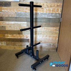 Brand New Portable Olympic Bumper Plates Weight Plate Tree Rack Storage With Wheels , Home Gym  Equipment **FREE DELIVERY**