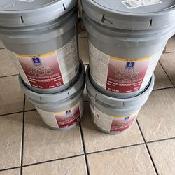 4 Cubetas De Pintura Flat Color Como Blanco Cremita