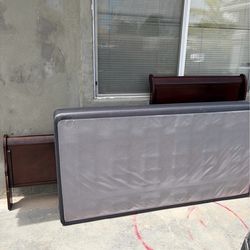 Twin bed frame and mattress