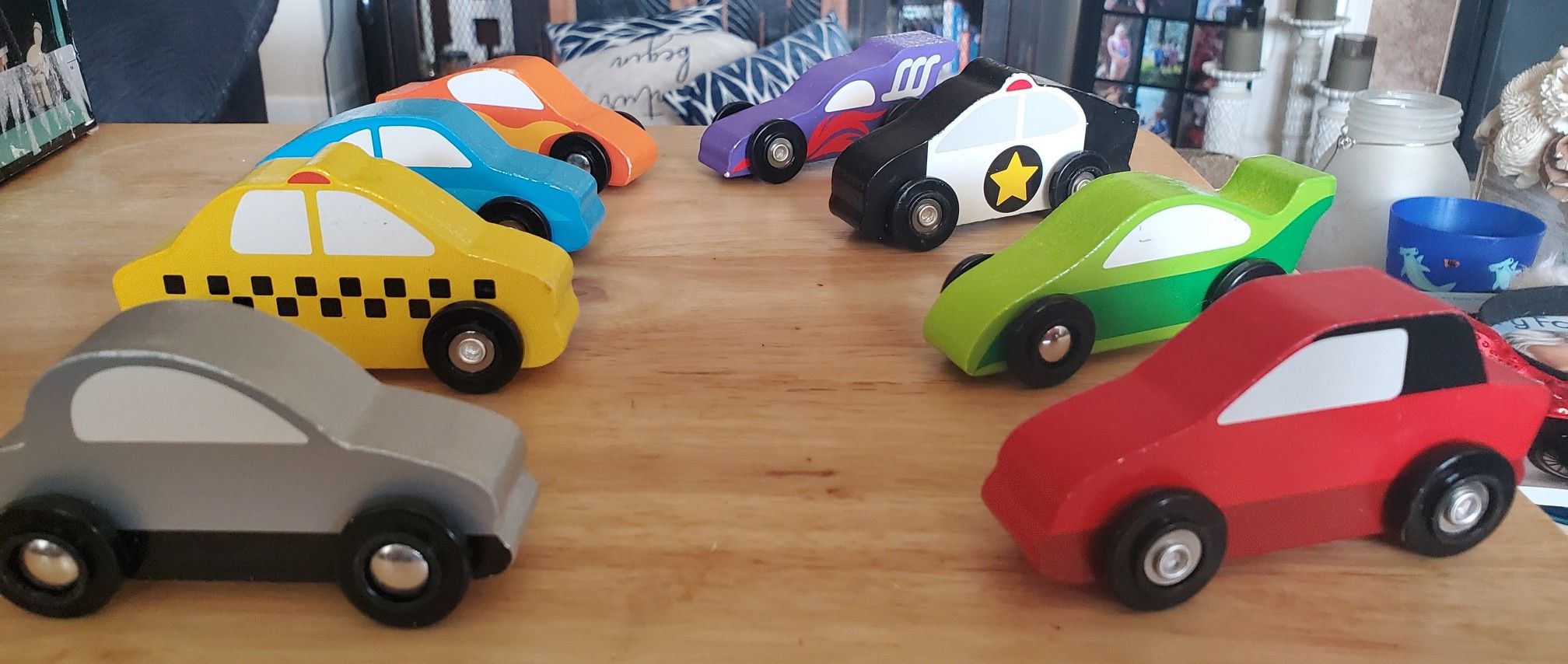 8 Wooden Cars- All For $5