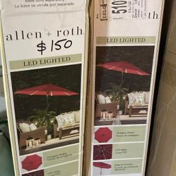 9ft Lighted Patio Umbrella