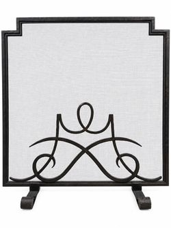 Paul Ferrante "Brandt Style" Wrought Iron Fireplace Screen – Art Deco / Brutalist