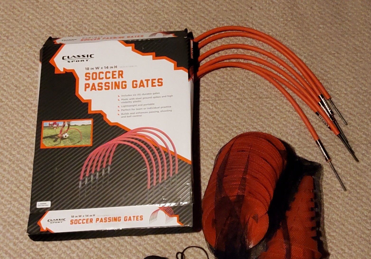 Soccer passing gates and field cones