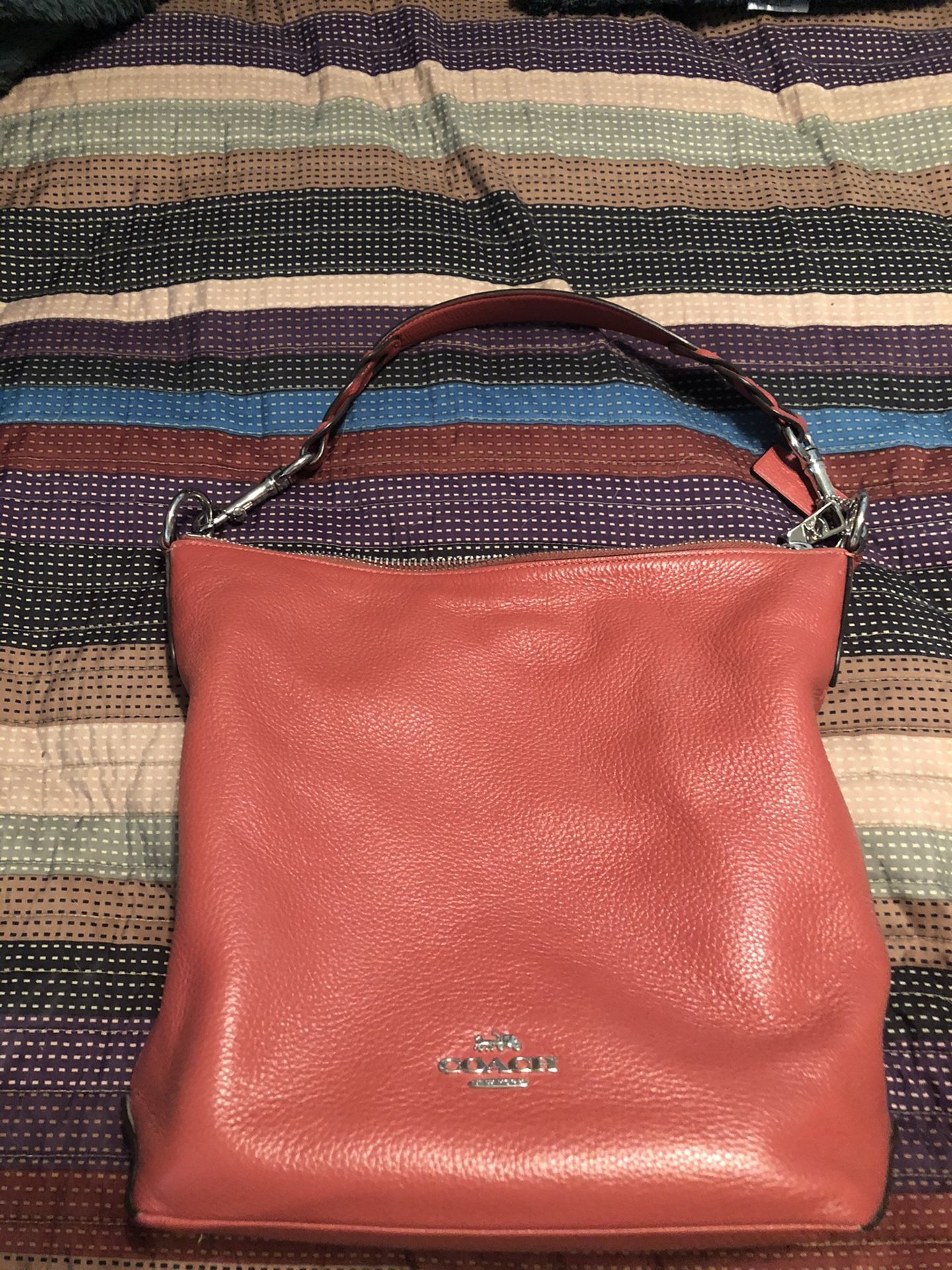 Coach Abby Duffle Leather Bag