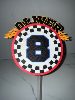CUSTOM CAKE TOPPER WITH PERSONALIZED NAME AND AGE