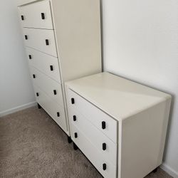 White Dresser And White Night Stand