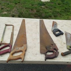 6 assorted Saws $5 for everything you see.