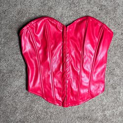 Faux Leather Corset Top from SHEIN 