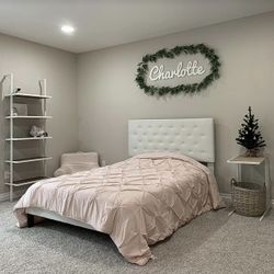 White Platform Bed