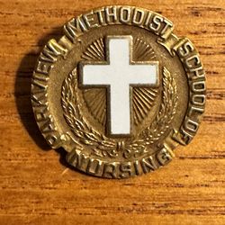 “1957 Parkview Methodist Hospital School of Nursing Pin – Fort Wayne IN – Jostens Nurse Graduate Pin