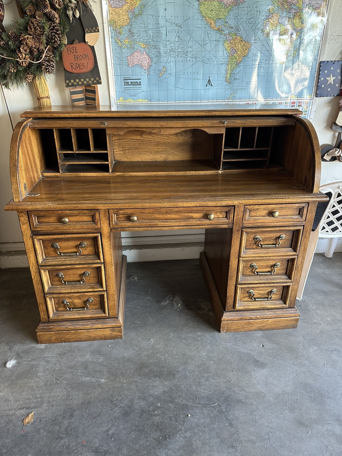 Antique Roll Top Desk