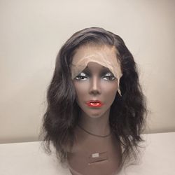 18" Brazilian Human Hair Lace Frontal Wig