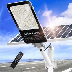 6500W Solar Street Lights Outdoor - 7000K Solar Parking Lot Lights Commercial Dusk to Dawn, Heavy Duty LED Solar Street Light Remote Control, Street L