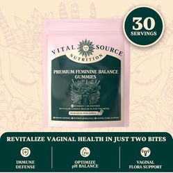 Vital Source Nutrition - Premium Feminine Balance Gummies - for Women’s Health & Wellness - Immune Support - Vegan, Gluten-Free - Hawaiian Pineapple -