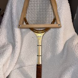 Sears Roebuck & Co Vintage Wood Sport Elite Tennis Racket & Racket Press