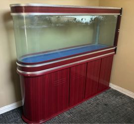100-Gallon Vintage Aquarium Fish Tank with Storage Cabinet