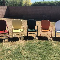 1960s Metal Hotel Chairs 