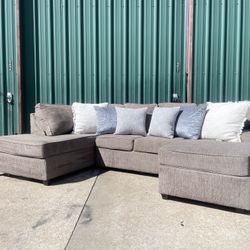 Harper Grey Double Chaise Sectional – $550