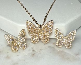 butterfly jewelry set