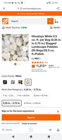 Top Rated

0.5 cu. ft. Bagged Marble Chip Landscape Rock
by

Vigoro