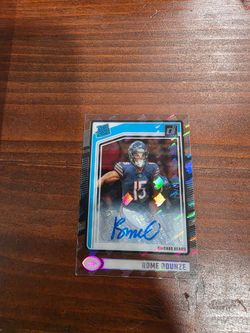Rome Odunze Clearly Donruss Rated Rookie Auto Card 15/32
