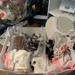 UGG Furry Sandals + Boots 12-24 Month Mom And Daughter Boo Basket - Halloween Basket - PREMIUM Disney Spooky Basket 