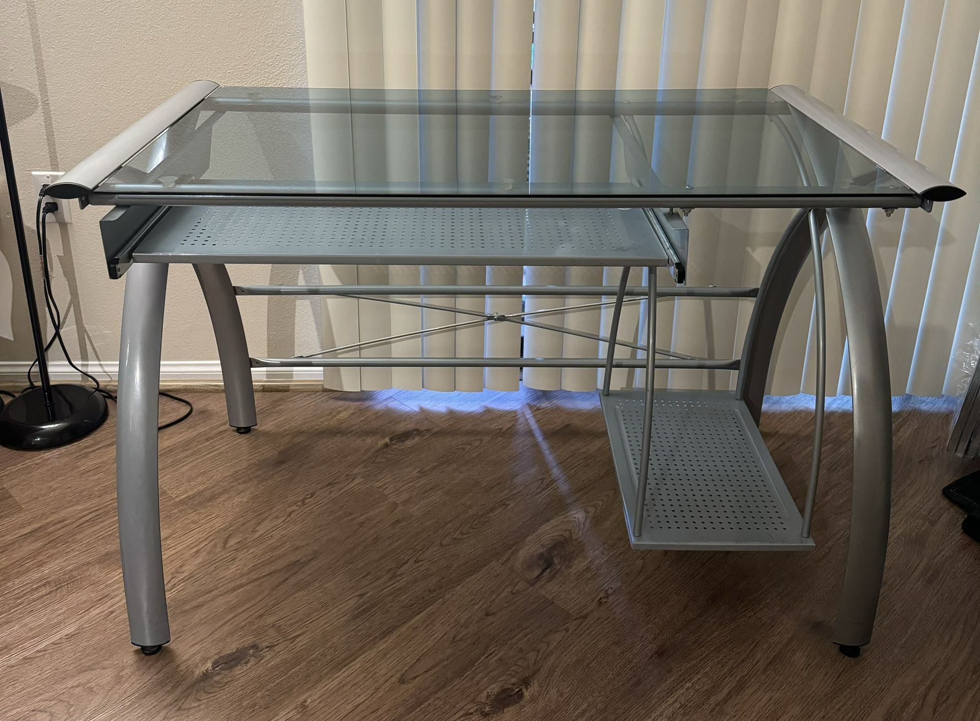 Computer Desk, Clear Glass