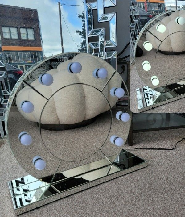 LED Table Mirror Silver