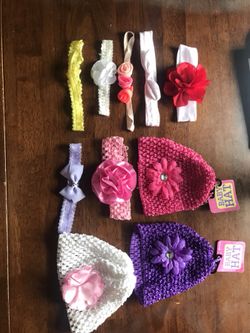 Baby girl bows/hats