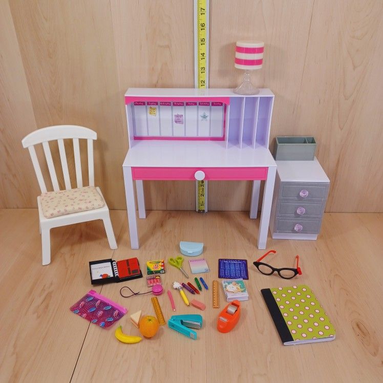 18-inch Doll Desk & File Cabinet