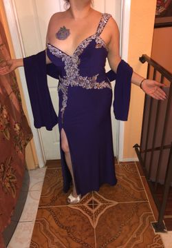Purple long dress