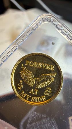 1/25 gold coin forever at my side guardian angel
