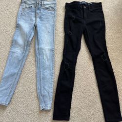 Light Blue Jeans Black Jeans Size 0