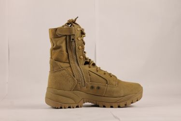 Botas Tácticas de Trabajo 8" Color Coyote con ZÃper – Talla 7 – Nuevas