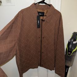 Men’s Brown Denim Pattern Jacket