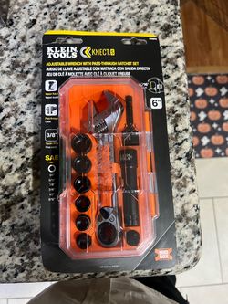 Klein Tools KNECT.S Adjustable Wrench Pass-Through Ratchet Set