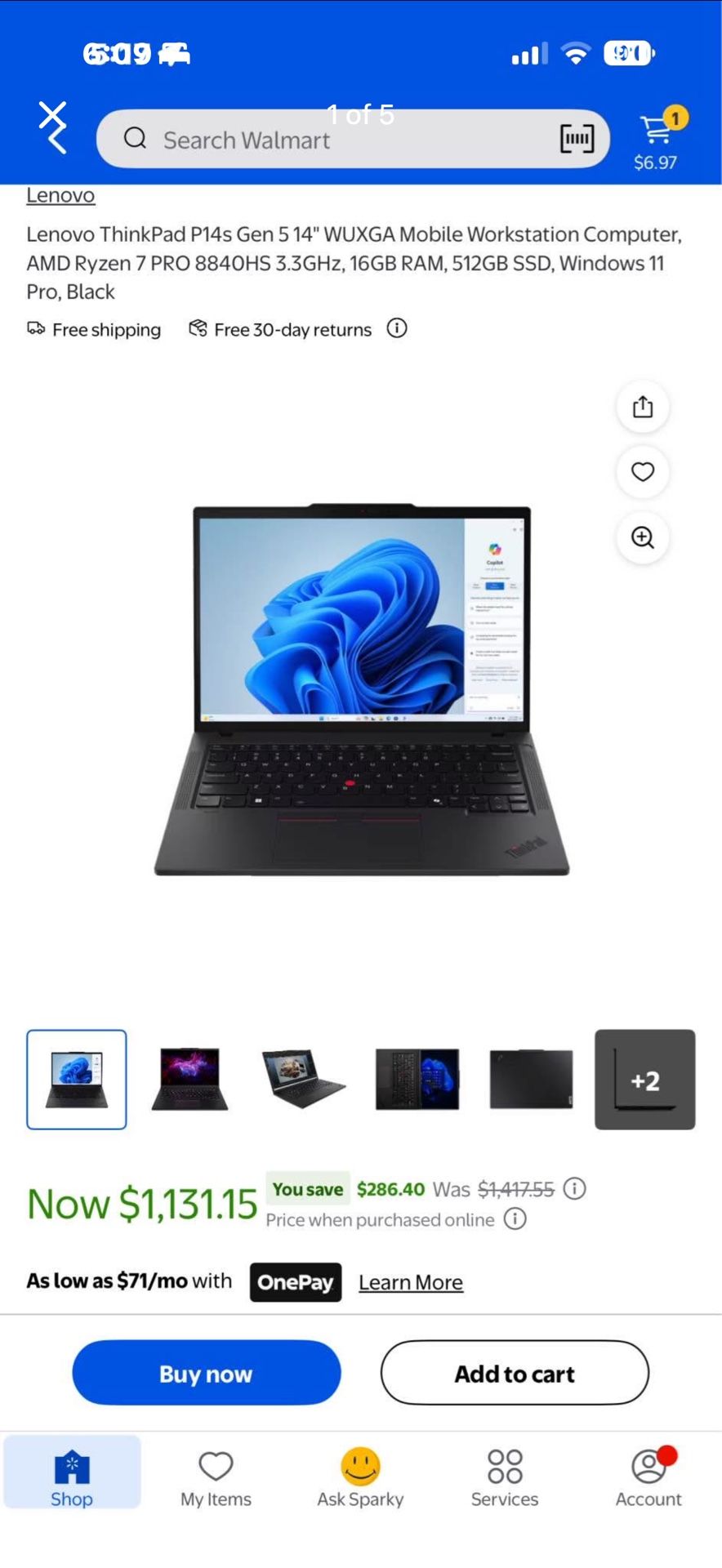 Lenovo ThinkPad P14s 21ME0019US 14" Laptop R7 Pro 8840HS 16GB 512GB SSD W11P