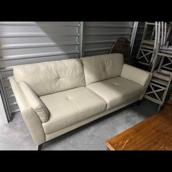 White Leather Sofa