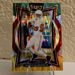 2024 Panini Select - Concourse Marvin Harrison Jr. #28 Green & Yellow Shock (RC)
