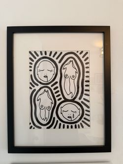 Patrick Church Framed Line-Art Print, Black Frame (21.5 x 17.5 in)
