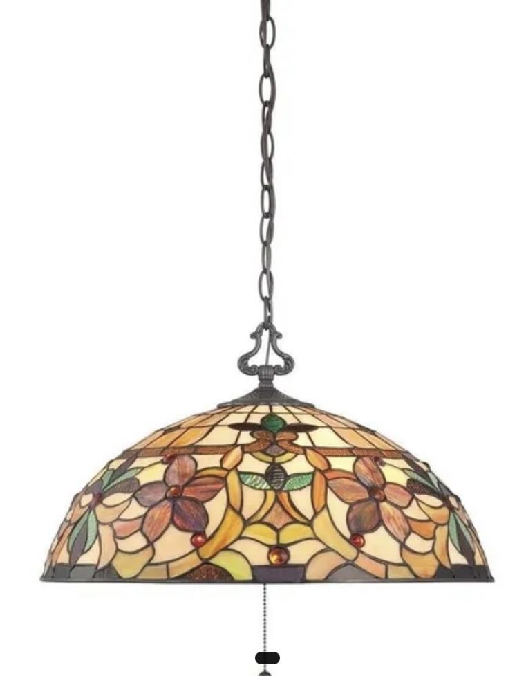 Quoizel Stained Glass Flush Mount Tiffany Chandelier Light TF878CVB