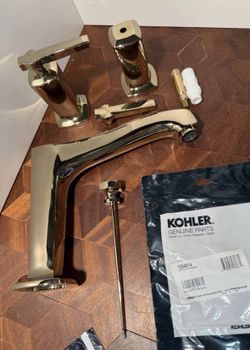 Kohler T16236-4-AF Margaux Widespread Faucet Trim French Gold Lever Handles