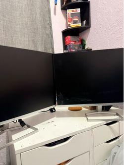 Two HP M24F Monitors