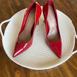 Size 10 Jessica Simpson Red High Heel Shoes