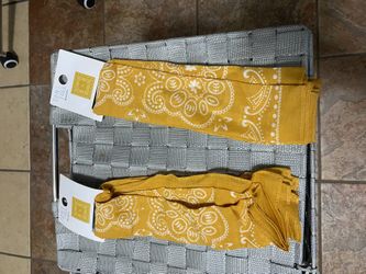 2 Mustard Color Bandanas